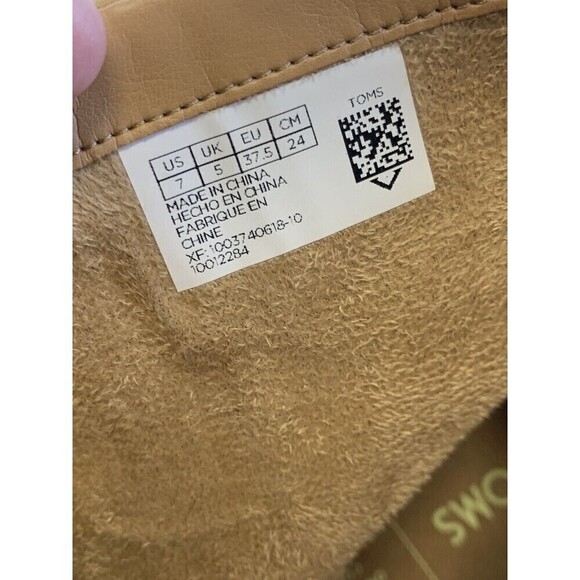 BOGO Toms Evie Honey Tan Nubuck Stack Heel Ankle Boot Side Zip 10012284 Women 7 - Picture 15 of 15